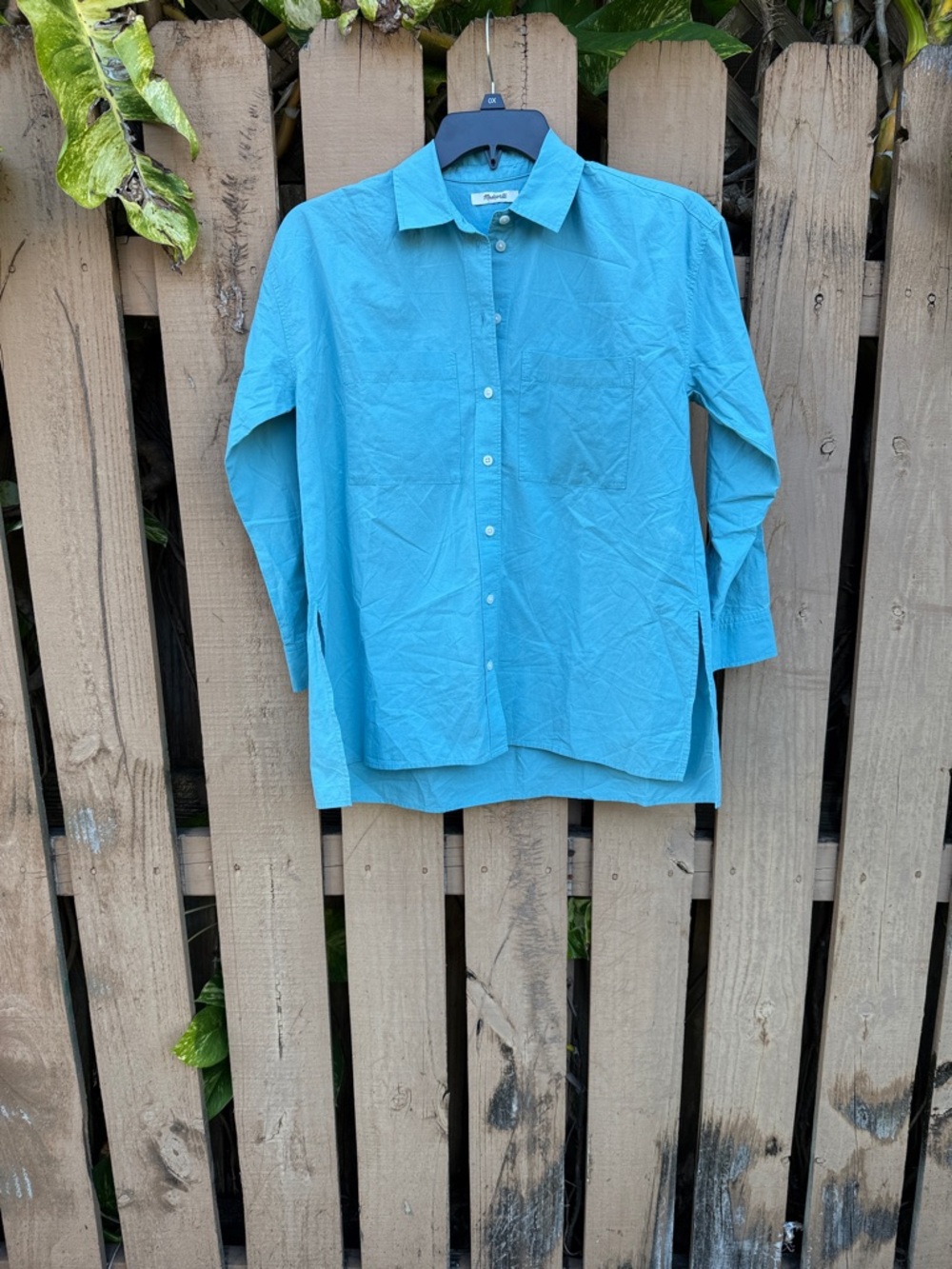 Madewell Turquoise Button-Down Shirt